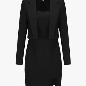 Chic Black Women's Long Sleeve Jacket